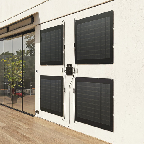 SIRIUS 800W complete lightweight plug-in solar set for vertical (90°) balcony installation