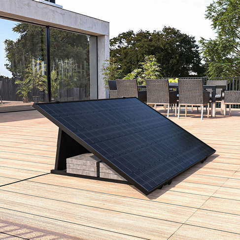 POLARIS MINI 400W complete plug-in solar set for flat surfaces with adjustable tilt at 20-35°